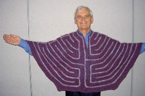 Crocheted chausable in wool and mohair